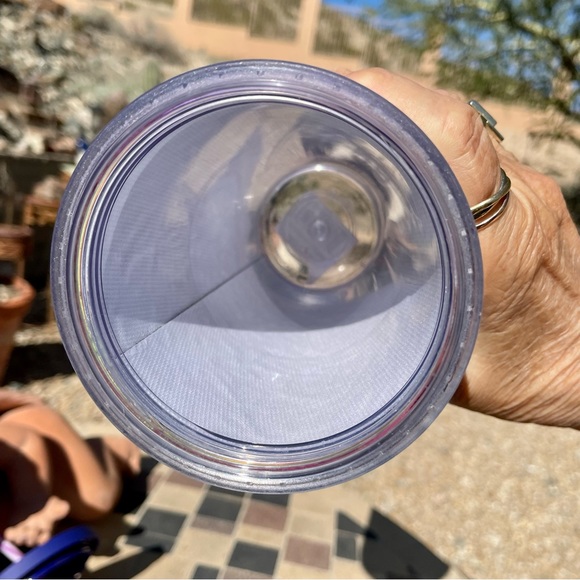 Starbucks acrylic blue crinkle wave iridescent foil 2019 shiny - Picture 10 of 16